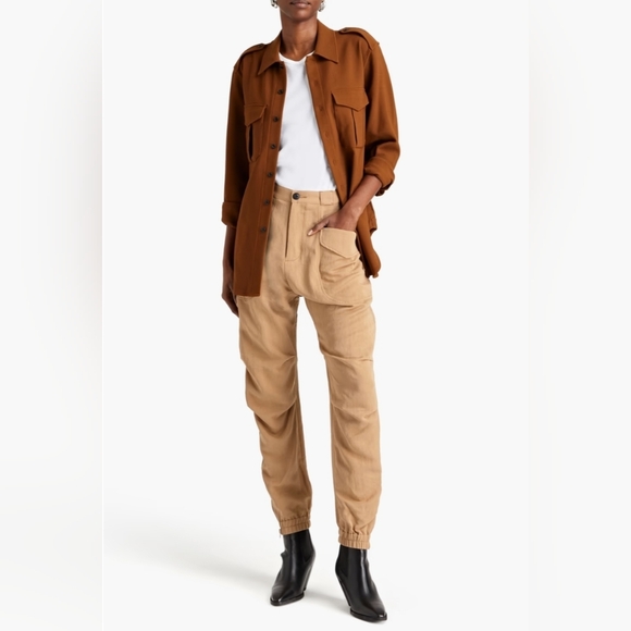 Rag & Bone Trail Joggers Slouchy Cargo Pants High Waisted Tan Khaki Size 4 - Picture 1 of 12